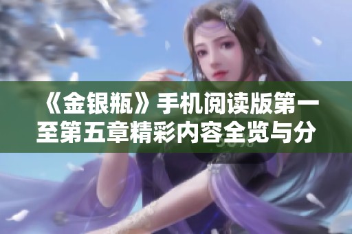 《金银瓶》手机阅读版第一至第五章精彩内容全览与分析
