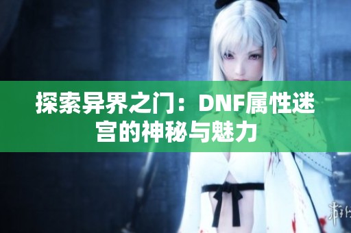 探索异界之门：DNF属性迷宫的神秘与魅力