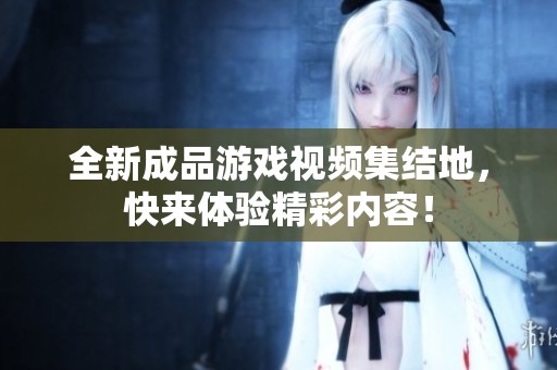 全新成品游戏视频集结地，快来体验精彩内容！
